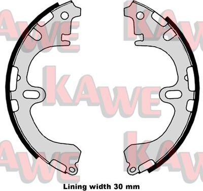 Kawe 08800 - Brake Shoe Set www.autospares.lv