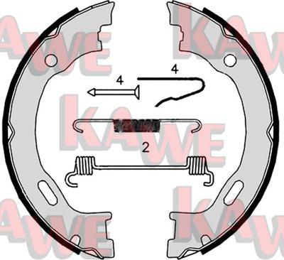 Kawe 08719 - Bremžu loku kompl., Stāvbremze www.autospares.lv