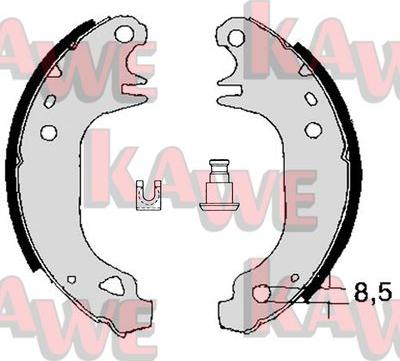 Kawe 03110 - Brake Shoe Set www.autospares.lv