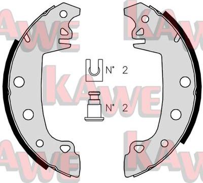 Kawe 02850 - Bremžu loku komplekts www.autospares.lv