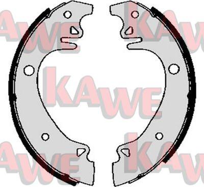 Kawe 02870 - Bremžu loku komplekts www.autospares.lv