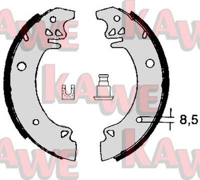 Kawe 02750 - Brake Shoe Set www.autospares.lv