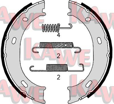 Kawe 07959 - Bremžu loku kompl., Stāvbremze www.autospares.lv