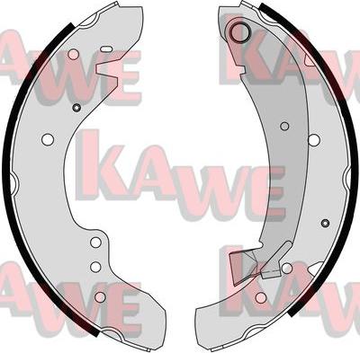 Kawe 07110 - Bremžu loku komplekts www.autospares.lv