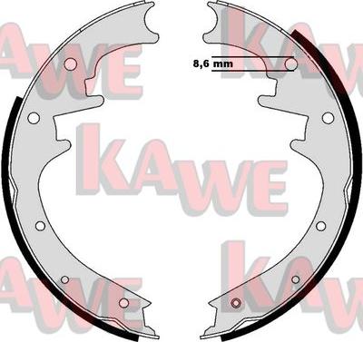 Kawe 07205 - Bremžu loku komplekts www.autospares.lv