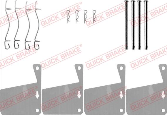 Kawe 109-0910 - Piederumu komplekts, Disku bremžu uzlikas www.autospares.lv