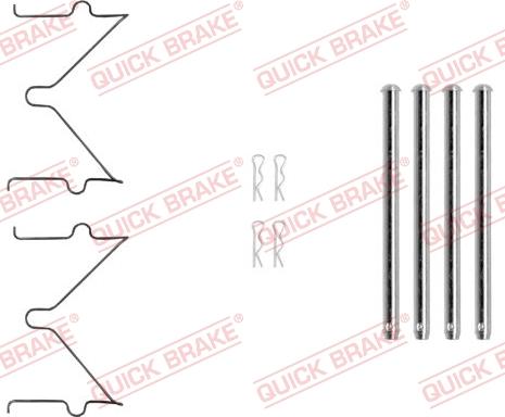 Kawe 109-0040 - Piederumu komplekts, Disku bremžu uzlikas www.autospares.lv