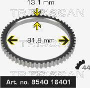 Kawe 8540 16401 - Devēja gredzens, ABS www.autospares.lv