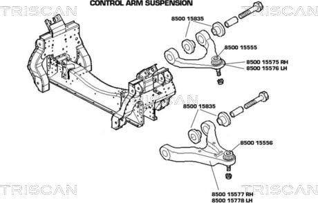 Kawe 8500 15555 - Balst / Virzošais šarnīrs www.autospares.lv