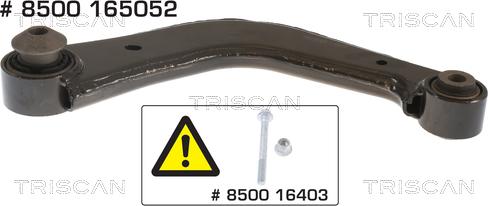 Kawe 8500 165052 - Neatkarīgās balstiekārtas svira, Riteņa piekare www.autospares.lv