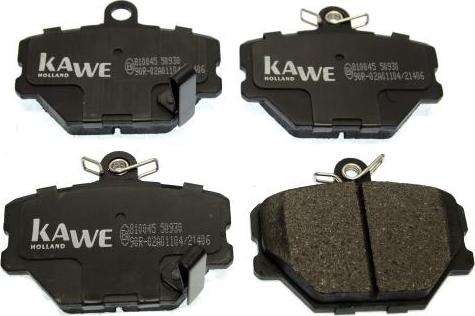 Kawe 810045 - Тормозные колодки, дисковые, комплект www.autospares.lv