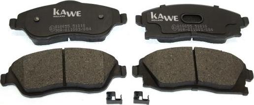 Kawe 810055 - Brake Pad Set, disc brake www.autospares.lv