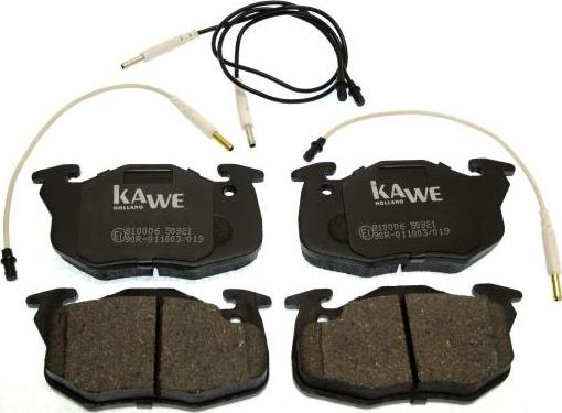 Kawe 810006 - Brake Pad Set, disc brake www.autospares.lv