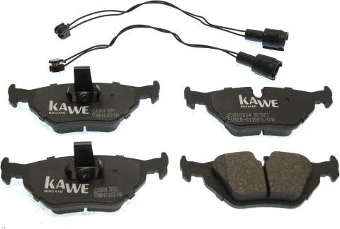 Kawe 810014 - Brake Pad Set, disc brake www.autospares.lv