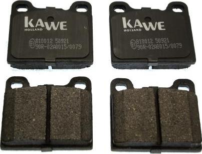 Kawe 810012 - Brake Pad Set, disc brake www.autospares.lv