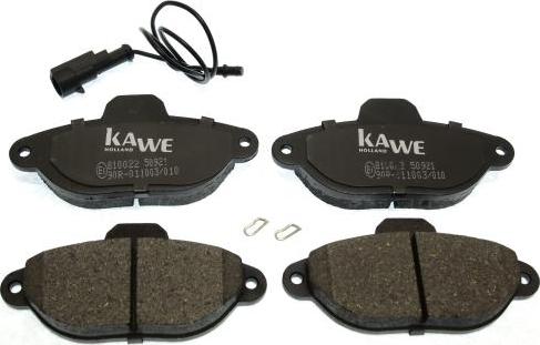 Kawe 810022 - Brake Pad Set, disc brake www.autospares.lv