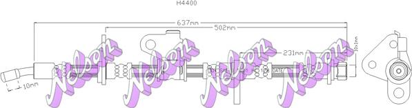 Kawe H4400 - Bremžu šļūtene www.autospares.lv