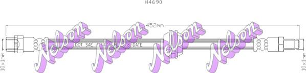 Kawe H4690 - Тормозной шланг www.autospares.lv