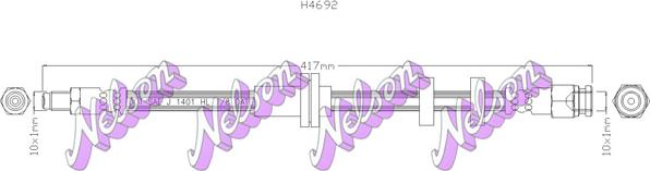 Kawe H4692 - Bremžu šļūtene www.autospares.lv