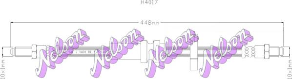 Kawe H4017 - Тормозной шланг www.autospares.lv