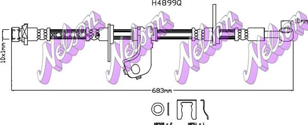 Kawe H4899Q - Bremžu šļūtene www.autospares.lv