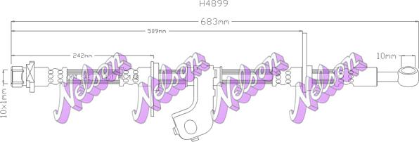 Kawe H4899 - Bremžu šļūtene www.autospares.lv