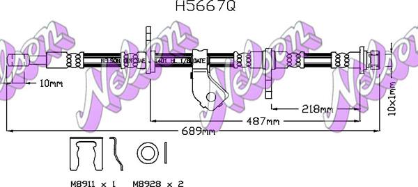 Kawe H5667Q - Bremžu šļūtene www.autospares.lv