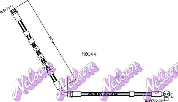 Kawe H8144 - Bremžu šļūtene autospares.lv