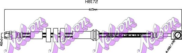 Kawe H8172 - Brake Hose www.autospares.lv