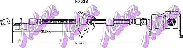 Kawe H7538 - Brake Hose www.autospares.lv