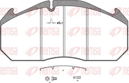 Kawe JCA506.30 - Brake Pad Set, disc brake www.autospares.lv