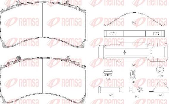 Kawe JCA1479.80 - Brake Pad Set, disc brake www.autospares.lv