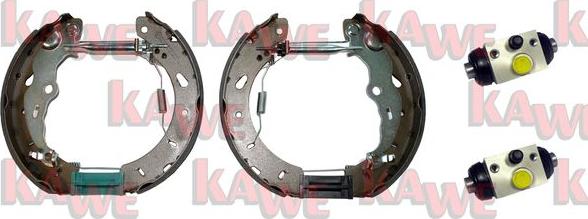 Kawe OEK853 - Комплект тормозных колодок, барабанные www.autospares.lv