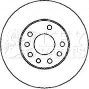 Key Parts KBD4436 - Тормозной диск www.autospares.lv