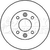 Key Parts KBD4877 - Тормозной диск www.autospares.lv