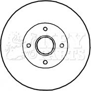 Key Parts KBD5897S - Bremžu diski autospares.lv