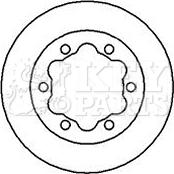 Key Parts KBD5725S - Bremžu diski www.autospares.lv