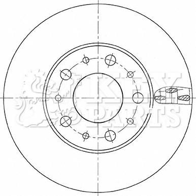 Key Parts KBD6154S - Bremžu diski autospares.lv