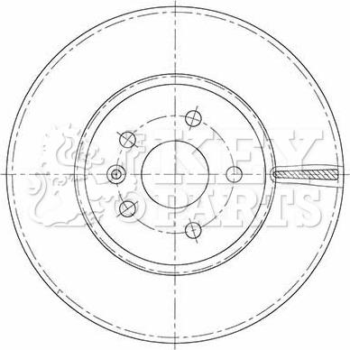 Key Parts KBD6130S - Bremžu diski autospares.lv