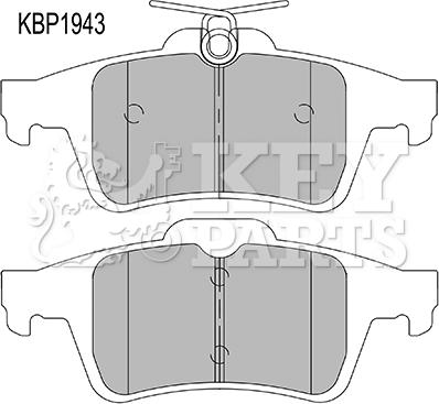 Key Parts KBP1943 - Bremžu uzliku kompl., Disku bremzes autospares.lv