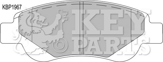 Key Parts KBP1967 - Brake Pad Set, disc brake www.autospares.lv