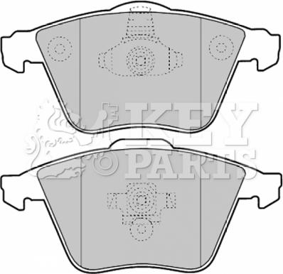 Key Parts KBP1903 - Тормозные колодки, дисковые, комплект www.autospares.lv