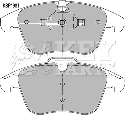 Key Parts KBP1981 - Тормозные колодки, дисковые, комплект www.autospares.lv