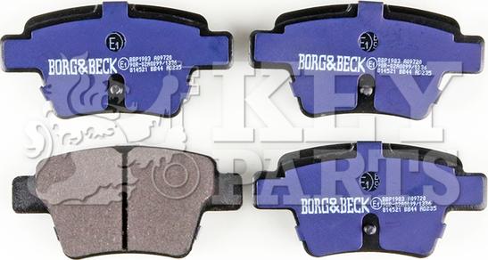 Key Parts KBP1983 - Тормозные колодки, дисковые, комплект www.autospares.lv