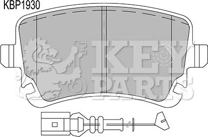 Key Parts KBP1930 - Bremžu uzliku kompl., Disku bremzes www.autospares.lv