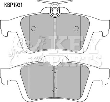 Key Parts KBP1931 - Bremžu uzliku kompl., Disku bremzes www.autospares.lv