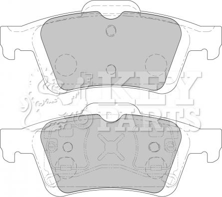 Key Parts KBP1938 - Тормозные колодки, дисковые, комплект www.autospares.lv