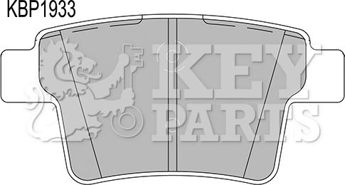 Key Parts KBP1933 - Brake Pad Set, disc brake www.autospares.lv