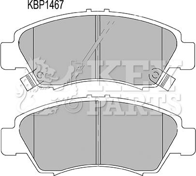 Key Parts KBP1467 - Bremžu uzliku kompl., Disku bremzes autospares.lv