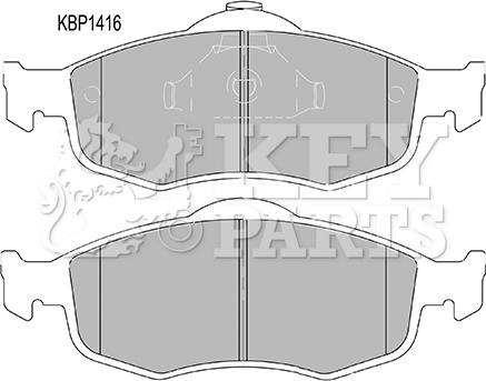 Key Parts KBP1416 - Bremžu uzliku kompl., Disku bremzes autospares.lv